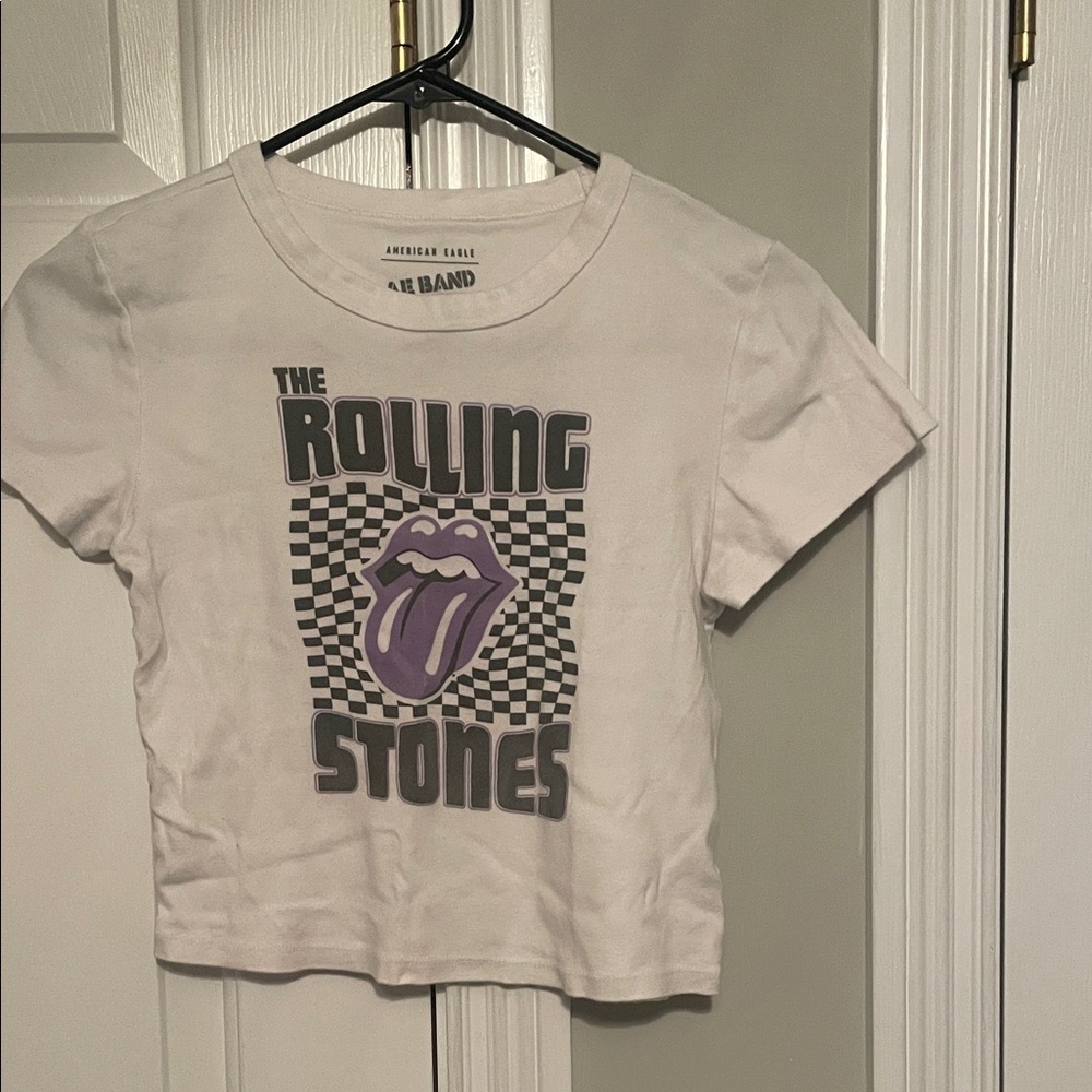 American Eagle Outfitters Kids White Rolling Stones Tee